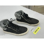 Womans Size 7.5 Armond Black Faux Leather Lace Up Zip Up Sneaker Booties Photo 1