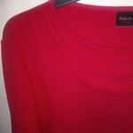 Rafaella  Studio 3X Red Screen Scoop Neck Top Plus Photo 1