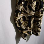 VTG‎ Black Gold Jewelry Print Satin Jacquard Mini Night Dress Tunic Lace Bow XXL Photo 3