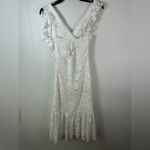 Likely X Revolve Hara Square Neckline Ruffle Cross-Back Strap Lace Midi Dress 6 Photo 4