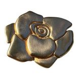 Big & Bold Gold Plated Rose Statement Brooch Pin Jewelry Women’s Vintage Piece Gold Photo 0