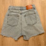 Princess Polly  Light Blue Jean Shorts High-Waisted Frayed Hem Photo 1