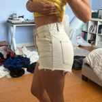 ZARA  White Denim Shorts High-Rise Photo 3