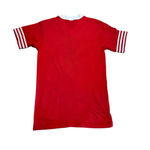 VTG Proud To Be A Christian Glitter Vinyl USA Ringer T Shirt Sz S Red Photo 3