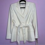 Le Suit NEW Twill Button Blazer Women Size 8 Belted Office Professional Career Photo 0