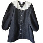 Mable Adara Peter Pan Collar Mini Dress NWT Size Small Black Photo 0