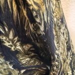 ZARA Tropical Palm Leaf Print Midi Button Front Dress Size Large Photo 6