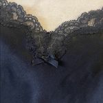 Victoria's Secret  Tease Satin Lace Trim Mini Slip Gown S *Black* Vintage Photo 3