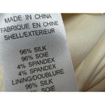 Theory  NWT Dazell Silk Knee Length Dress Neutrals Floral Size Medium Formal Photo 4