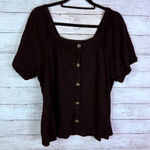 Lane Bryant Blouson Sleeve Top Black Size 18/20 Photo 0