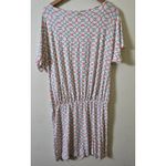 Cabana Life Geometric Print Dress Elastic Waist Short Sleeve Size Large Photo 2