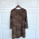 J.Crew  Womens Dress Cheetah Animal Print Shift Long Sleeve Size 2 Photo 3