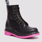 Dr. Martens New without box.  1460 Pink Sole Wanama Leather Jungle Zip Boots Photo 0