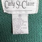 Vintage Carly‎ St. Claire Christmas Cardigan Sweater Green Size M Photo 5