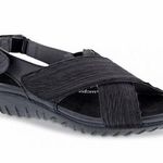 Drew Bon Voyage women’s black sandals comfort strapy low heel open toe shoes 11 Photo 0