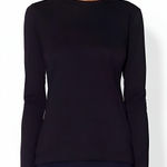 Adam Lippes  Womens Minimalist Pima Cotton Crewneck Long Sleeve‎ T-Shirt Size L Photo 0