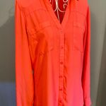 EXPRESS Hot Pink Button Up Shirt Photo 0