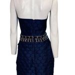 Jovani Strapless Polka Dot Embellished Waist Cocktail Dress Blue Size 20 NWT Photo 3
