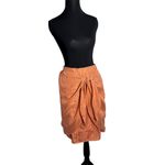 Sundance  Floral Skirt 100% Silk Tie Front Burnt Orange Sz S Hippie Boho Cottage Photo 1