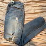 Ripped Straight Legged Skinny Jeans Size 0 Photo 1