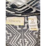 Chico's  Women's Cowl Neck Aztec Print Knit Long Sleeve Top Black White Small Photo 3