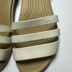 Crocs  Cream Sandals with Textured Footbed Photo 1