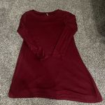 Red Loose Tunic Sweater Pullover long sleeve dress M Size M Photo 2