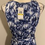 Michael Kors NWT MICHAEL Sleeveless Blue & White Tie-Dye Maxi Dress Photo 5