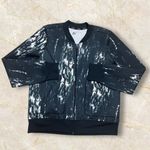 Marble BomberJacket Women's Black White Size XL Activewear Athleisure Outdoor Photo 1