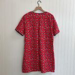 Draper James Georgia Floral Short Sleeve Cotton Henley Mini Dress Preppy Size L Photo 2