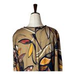 Annah Hariri Dress Women XXL Brown Floral Long Sleeve Maxi Modest Boho Cottage Photo 4