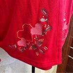 Karen Scott Vintage 90’s Valentines Day Heart 2-in-1 Cardigan Shirt Photo 3
