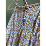 Jopna Boho Ruffle Strap Smocked Midi Dress Pink Orange Floral Cottagecore XS Purple Photo 7