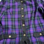 Vintage Tina Barrie Women’s Size 16 Jacket Blazer Purple Classic 80s USA Made Black Photo 0