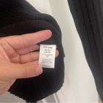 frame denim Frame Black Long Sleeve Silk Ribbed Knit Sweater Fitted Top Photo 2