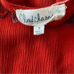 Cloud Chaser Red Square Neck Top Flowy Embroidered Short Sleeve Fairy Floral Boho Cottage S Photo 6