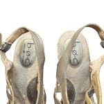 BOC Born Concept Shoes‎ Womens Size 9 40.5 Wedge Sandals Strappy Cork Platform Gold Photo 2