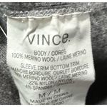 Vince  Sweater 100% Merino Wool Cold Shoulder Turtleneck Gray MEDIUM‎ Photo 4