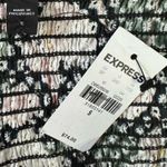 EXPRESS NEW Black Floral Eyelet Bubble Sleeve Off Shoulder Smocked Bodysuit S Photo 7