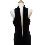 Amanda Uprichard  Mini Dress Lg Black LBD Deep V Choker Sleeveless Glam Cocktail Photo 7