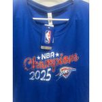 Nba OKC Thunder Champions 2025 Royal Blue T Shirt Women's Large Photo 2