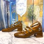 Sézane Sezane Elodie Mary Janes Heels Babies Strappy Patent Leather Taupe 41 GUC Photo 3