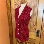Vintage 90s Red dotted vest Photo 4