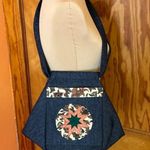 Vintage handmade patchwork denim purse Blue Photo 1