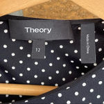 Theory Polka Dot Long-Sleeve Mini Crepe Dress size 12 Photo 9