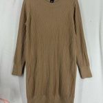 Club Monaco  Long Sleeve Sweater Dress Womens Medium Tan Photo 0