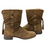 Abeo Blaine Suede Shearling Boots GUC Size 9 S3977 Tan Photo 0