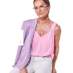 CAbi Rotation Tank Top V-Neck Bubblegum Pink Pastel Flowy Tank Size Large Photo 0