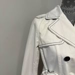 Banana Republic Womens Sz: S Bright White Lined Double-Breast Belt Trench Coat Photo 10