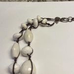 Talbots Signed T - White / Brown Statement Costume Necklace Bead / Beaded Photo 11
